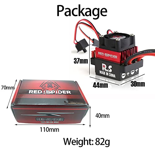 RC Car ESC,60A Brushed ESC Electronic Speed Controller for TRX4 SCX10 RC Crawler Car(T Plug)