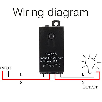 Wireless Lights Switch,110V/120V/240V /10A Relay,Mini Remote Switch. | 328FT Long Range for Household Appliances,Ceiling Lights, Water Pump, Electrical Equipment. - color: 110V-240V Mini Remote switch-10A