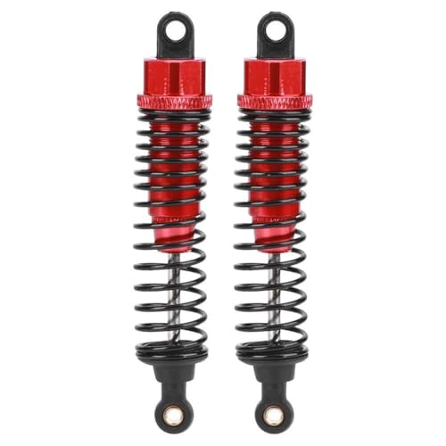 Shock Struts Damper, 2 Pcs Front Rear Shocks Damping Metal RC Car Upgrades Part Absorbers Oil Damper for 1/10 Flat RC Racing Car (100MM) - size: 100MM