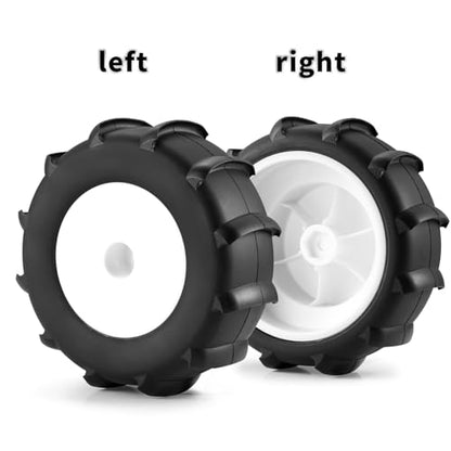 4PCS Off Road Snow Sand Rubber Tires Wheels for All 1/10 Scale RC Trucks (White) - color: White