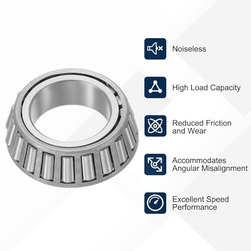 uxcell ST2749 Tapered Roller Bearing Cone and Cup Set, 1.04" Bore x 1.77" OD x 0.61" Thick, Chrome Steel Taper Bearing Set, ABEC-3 - size: ST2749