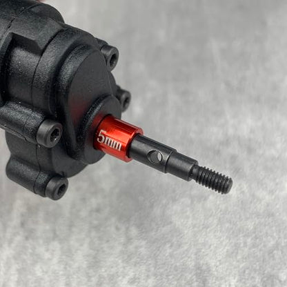 RCHUBAM 2PCS Steel Portal Stub Axle for 1/18 Redcat Ascent-18 Upgrade Part | 1 Pairs Stock Size/+5mm/+10mm Portal Stub Axle,RC Rock Crawler Car Upgrade - style: +5mm CVD Stub Shaft
