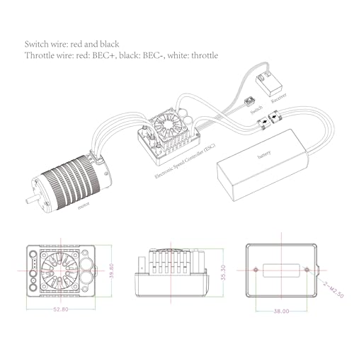 XC C10 Sensorless Brushless ESC for 1/10 RC Car,2-4S 120A | Bluetooth APP Programming,6.0V/7.4V/8.4V BEC,IP67,Multiple protection - style: XT 60