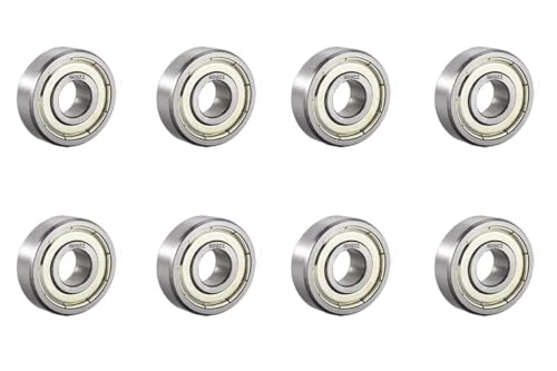 8-Pack 609-ZZ Double Rubber Sealed deep Groove Ball Bearings, 9MMx24MMx7MM, pre-Lubricated, Stable Performance, and Cost-Effective Ball Bearings - size: 609ZZ