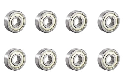 8-Pack 609-ZZ Double Rubber Sealed deep Groove Ball Bearings, 9MMx24MMx7MM, pre-Lubricated, Stable Performance, and Cost-Effective Ball Bearings - size: 609ZZ