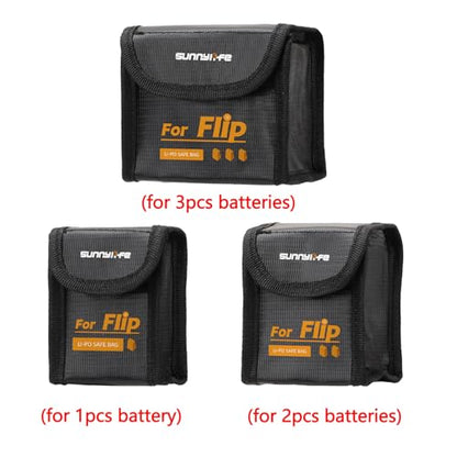 Lipo Battery Bag for DJI Flip Battery - for 1 Batteries | Lipo Storage Case for DJI Flip Batteries, Fireproof Explosion-Proof, Only Case - size: Small (for 1pcs batteries)
