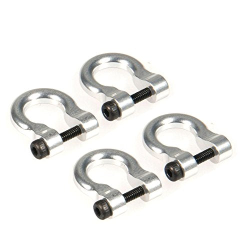 QUE-T 4 Pcs Aluminum Tow Shackle for 1/10 Scale TRX-4 Crawler Car (Silver)