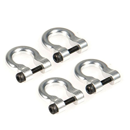 QUE-T 4 Pcs Aluminum Tow Shackle for 1/10 Scale TRX-4 Crawler Car (Silver)