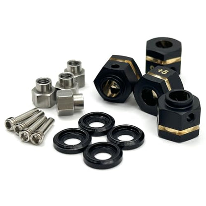 12mm Wheel Hex Hub Extension Adapters for TRX4 TRX6 RC Crawlers, CNC Machined Brass Wheel Spacers (10mm) - style: 10mm