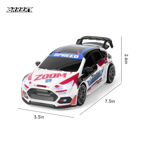 1:24 Remote Control Rally Car,Drift Car with LED Lights,4WD High Speed Remote Control Cars for Boys and Girls Age 6+ - style: Red Rally Car
