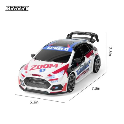 1:24 Remote Control Rally Car,Drift Car with LED Lights,4WD High Speed Remote Control Cars for Boys and Girls Age 6+ - style: Red Rally Car