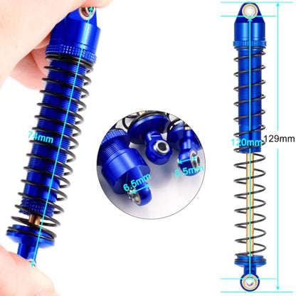 4Pcs RC Universal Aluminum Shock Absorber For 1/10 Tamiya CC01 TRX4 Axial SCX10 D90 D110 RR10 RC Crawler (120MM)