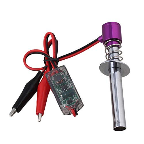 Metal Purple Upgraded 6V -24V Electronic Glow Plug Starter Igniter Replacement for Nitro RC Car