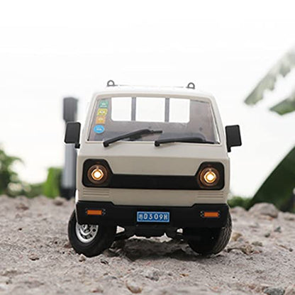 WPL D12 1/16 Mini RC Truck, 2.4G RC Car Mini-Truck Mini-Van High Speed of 20km/h DIY Double Battery, Remote Control Trucks Vans, Indoor Outdoor Hobby RC