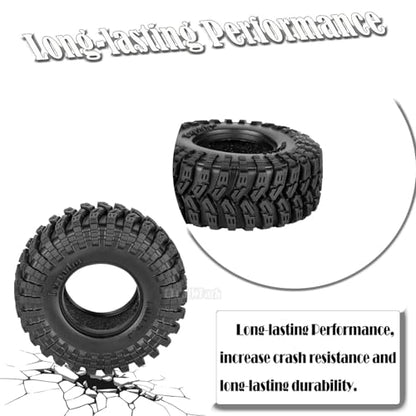 RC 1.3 Soft Silicone Rubber Wheel Tires for 1/18 TRX4M/Ascent-18/FMS 1/24 SCX24 RC Crawler,1.3" Soft Mud Terrain/Rock Crawling/Swamp Claw Mud Terrain/Road RC Tires 4Pcs,Style (A) - style: 4Pcs 1.3 Rubber Wheel - (A)