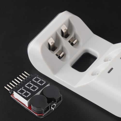 Lipo Battery Tester Low Voltage Buzzer Alarm 1-8s Lipo Battery Voltage Monitor with LED Indicator Capacity Checking