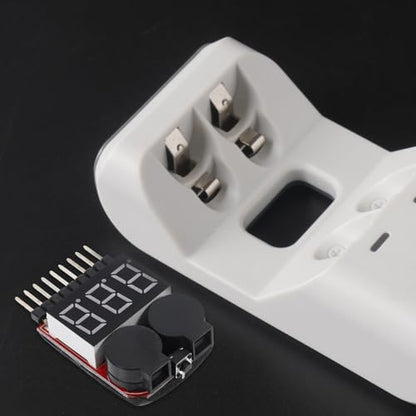 Lipo Battery Tester Low Voltage Buzzer Alarm 1-8s Lipo Battery Voltage Monitor with LED Indicator Capacity Checking