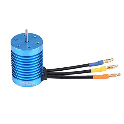 F540 RC Brushless Motor, Sensorless Brushless Motor RC Car Motor 3000KV 4370KV High Torques with 3.175mm Shaft for 1/10 1/12 Truck Crawler (3000KV)