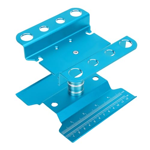 360 Degree Rotation Stable Flexible RC Car Work Stand for 1/10 1/8 Scale Simulation Climbing Vehicles Alloy (Blue) - color: Blue