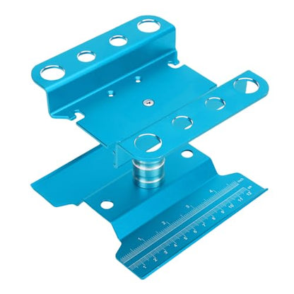 360 Degree Rotation Stable Flexible RC Car Work Stand for 1/10 1/8 Scale Simulation Climbing Vehicles Alloy (Blue) - color: Blue