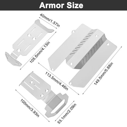 RC Chassis Armor Skid Plate Stainless Steel | for 1/16 Traxxas Mini Maxx 107154-1 Mini XRT 108076-1