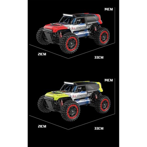 S912PRO 1/16 Scale RC Drift Car Model for Adults, 2.4G 4WD Brushless Full-Proportional Remote Control High-Speed Drifting Car(Green) - color: Green
