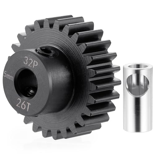 Steel 32P 5mm Pinion Gear 26T Motor Gears for 1/10 1/8 RC Car Parts - size: 26T