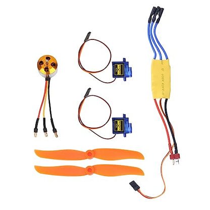 Premium RC A2212 2200KV Brushless Motor, New 30A ESC Electric Speed Controller SG90 9G Micro Servo 6035 Propeller Essential Kit for RC Plane Enthusiasts, RC Plane Kit(A2212)