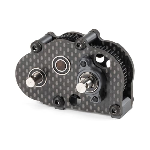 Carbon Fiber OD-3 Transmission Overdrive Gearbox 18.6% Front OD | Right Side Motor Forward Mounting, Fits 48P Pinions from 9T to 17T, with Aluminum Axial 3 Gear Adapter Plate