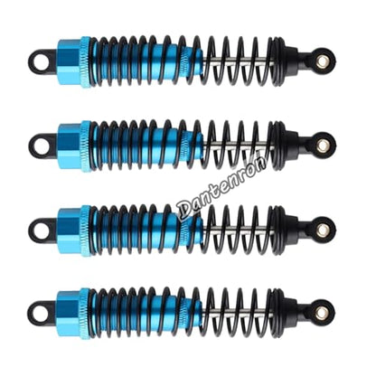 4Pack 1/10 RC Truck Car Adjustable Shock Absorber Damper 108004 Upgrade Parts 108mm Oil 108mm Oil Adjustable Alloy Aluminum Shock For 1:10 HSP 94188 94108 94111 Redcat Volcano (Blue) - color: Blue