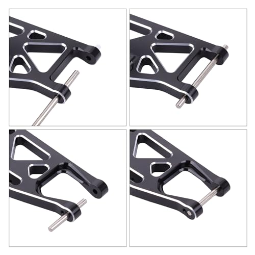 Aluminum A-Arms for Traxxas WideMaxx Suspension Arms Upgrades Set Front & Rear (8-Pack) (Black) - color: Black