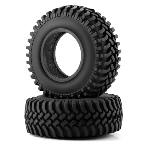 RC Tires 1.9inch 4Pcs RC Rubber Wheel Tyre 100mm | With Foam Insert, For 1/10 Axial SCX10 TRX4 D90, RC Crawler Car