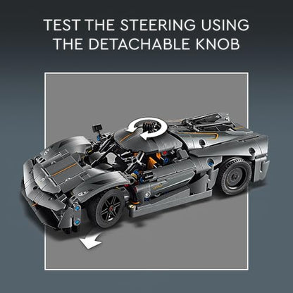 LEGO Technic Koenigsegg Jesko Absolut Grey Hypercar, Sports Car Building Set for Boys and Girls, Vehicle Racing for Kids, Buildable Model Kit, Sport Car Toy, Motor Enthusiasts’ Gift, 42173
