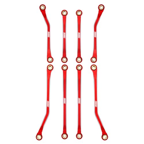 INJORA CNC Aluminum High Clearance Link for 1/18 TRX4M Defender Bronco（Red）
