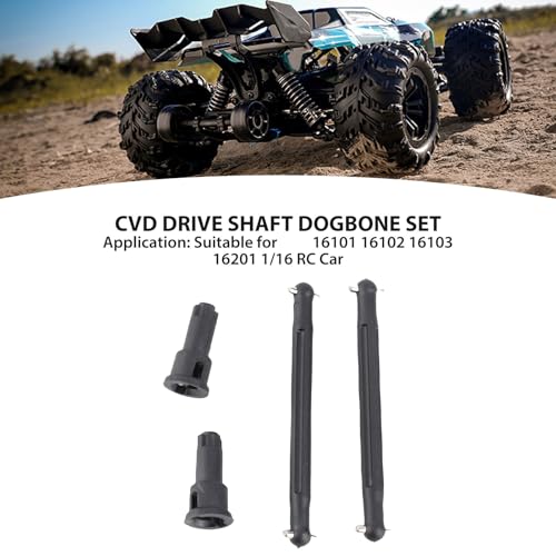 GOTOTOP RC Drive Shaft Set Steel and PA CVD Drive Shaft with Dogbone 64mm Rear Axle for Smoother Driving and Easy Fit on SCY 16101 16102 16103 16201 1 16 RC Car