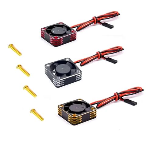 RC Car Replacement for RC Model Car for Mini Brushless Motor 550 540 Electrically Regulated High-Speed ESC Cooling Fan 5V-7.4V 30x30mm(Gold) - color: Gold