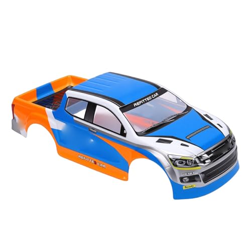 Bewinner 1/10 Scale RC Car Body Shell Painted Precut Universal for Pickup Truck 26cm Wheelbase Modification Sturdy PVC Protection - Blue (Blue) - color: Blue