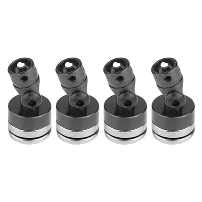 Generic 4PCS Aluminum Body Post Mount Body Post Mount for SCX10 1 10 RC Car (Black) - color: Black