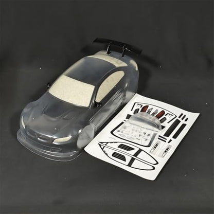 SANTAIZI 1/10 Scale M3 E92 Clear Body Shell Replacement for Drift Racing Touring On-Road Car Width 200mm with Decal Sheet