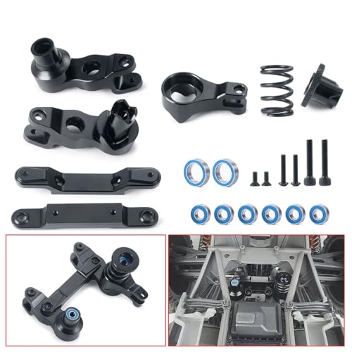 RC Car Parts for X-Maxx 1/5 RC Car Monster Truck Upgrade Parts Metal Steering Assembly Bellcranks Support Servo Saver for Spring Bearings