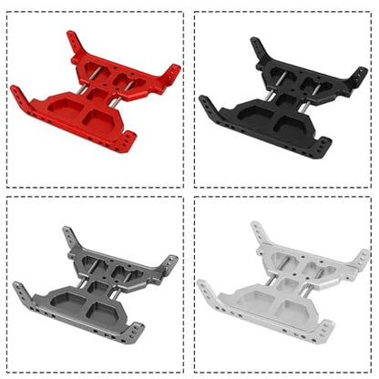 New Aluminum Chassis Skid Plate Metal Transmission Plate for 1/10 RC Crawler for Axial for Capra 1.9 UTB F9 AXI03004 Upgrade Parts(Red) - color: Red