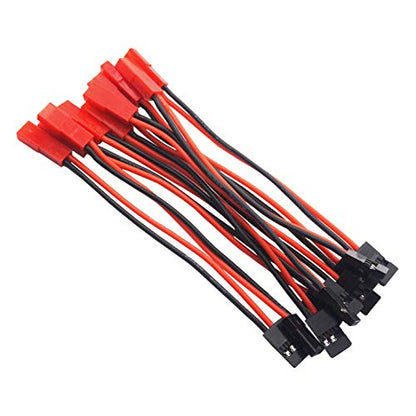 10Pack ShareGoo 10CM 20AWG JST Female Plug to JR Male Servo Receiver Connector Adapter Cable for RC Car FPV Boat Lipo Battery RC Car Led Lights Cooling Fans