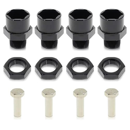AUTOKAY 4PCS 12mm to 17mm Aluminum Wheel Hex Hub Adapter Conversion Extension for RC Car
