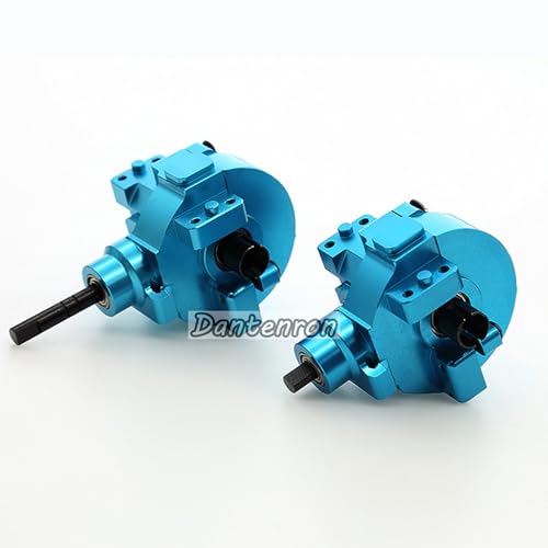 1/10 RC Electric Car Front Drive Diff Gear Box Assembly Set Upgraded Parts Compatible with 1:10 Car HSP Redcat Himoto Volcano EPX 94106 94107 94108 94111 94123 (Blue) - color: Blue