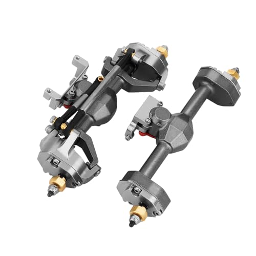 SCX24 Diamond Shape Portal Axle for 1/24 Axial SCX24 C10 90081 AXI00002 AX24 Ford Bronco AXI00005 RC Crawler Metal Upgrade (Gray) - color: Gray