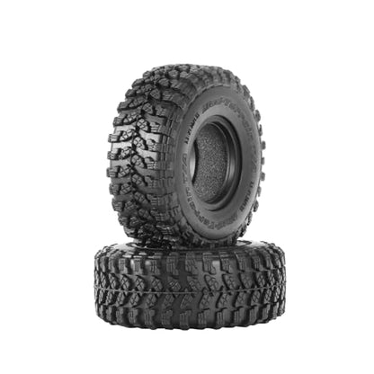 RC Car Tires,WONFAST 4PCS 1.55 inch Mud Wheel Tyre Terrain Crawler Rubber Tires Foam Insert for 1:10 RC Crawler Car for Axial 90069 TF2 D90 CC01 LC70 Tamiya MST JIMNY UTB18(90MM-B) - color: 90mm-b