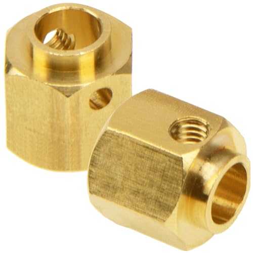 4Pcs Vgoohobby Brass 12mm Hex Hubs Adapter Extension Combiner Counterweight Compatible with Traxxas TRX-4 RC4WD D90 Redcat Gen7 RC 1/10 Crawler Car (10mm Thickness) - size: 10mm Thickness