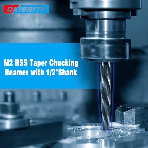 1-3/8" Bridge Construction Reamer Drill Bit, M2 HSS Taper Chucking Reamer for Steel Alloy Metal Wood Plastic, 1/2" Non-Slip Shank, 5-Spiral Flutes Car Reamer, to Align or Enlarge Holes, 35mm - size: 1-3/8"
