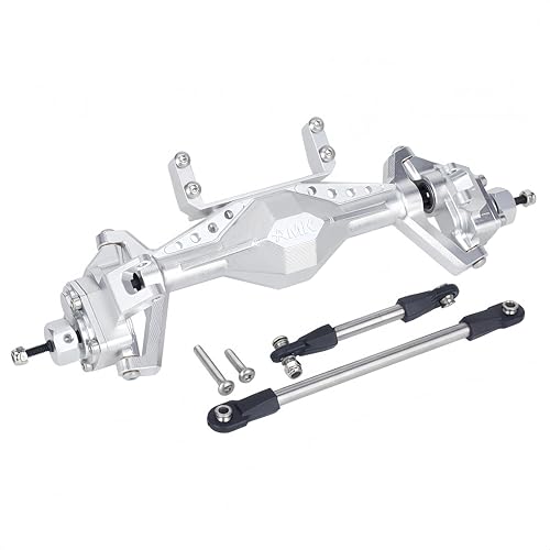 UTB18 CNC Aluminum Portal Axle Set — Complete Front & Rear Upgrade for Axial UTB18 Capra 1/18 RC Crawler, Total Weight 335g (Silvery) - color: Silvery