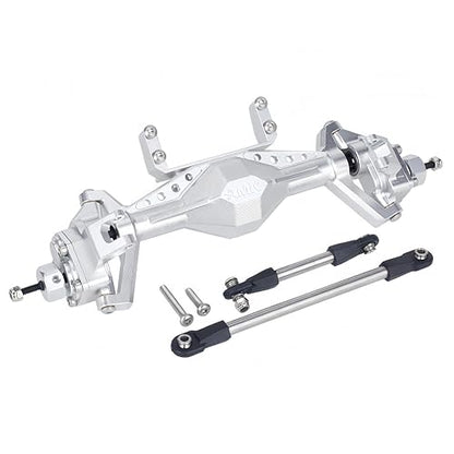UTB18 CNC Aluminum Portal Axle Set — Complete Front & Rear Upgrade for Axial UTB18 Capra 1/18 RC Crawler, Total Weight 335g (Silvery) - color: Silvery